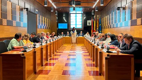 Debate sobre el estado de la ciudad. Foto: Ayuntamiento de Huesca