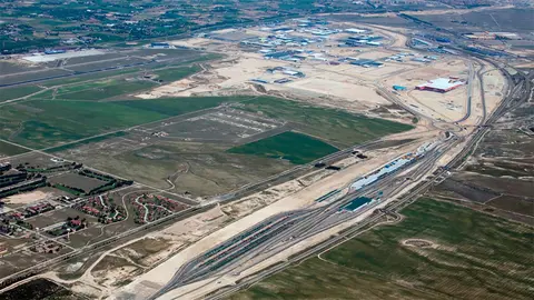 Vista a&eacute;rea de la terminal de Plaza. Foto: Transportes