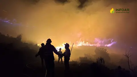 Bomberos aragoneses en una de su intervenciones | Foto: Infoar