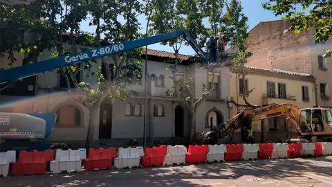 Tala de &aacute;rboles en la calle Jos&eacute; Gil C&aacute;vez. Fuente: Plataforma &Aacute;rboles Vivos Huesca