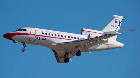 El falcon presidencial ha sufrido una aver&iacute;a. Foto: Fco Javier Chao (Aeronaves Militares Espa&ntilde;olas)