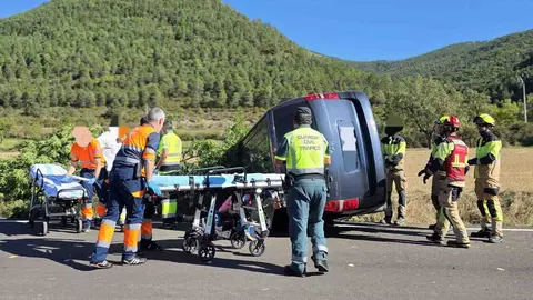 Los heridos han sido trasladados a hospitales. Foto: Guardia Civil