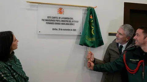 El ministro Marlaska ha inaugurado el nuevo acuartelamiento en Utrillas este jueves. Foto: Delegaci&oacute;n del Gobierno