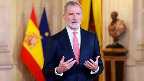 El Rey, durante su discurso de Nochebuena. Foto: Casa del Rey