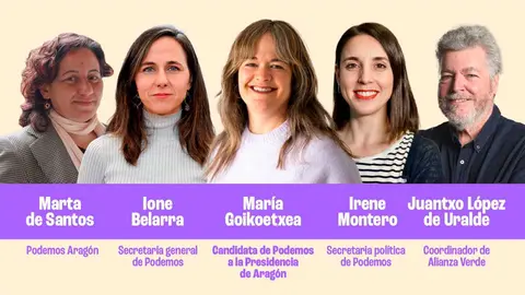 Cartel del acto en Zaragoza. Foto: Podemos