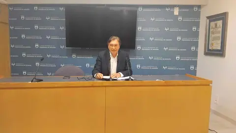 Rueda de prensa de Tom&aacute;s Guitarte. Foto: Teruel Existe