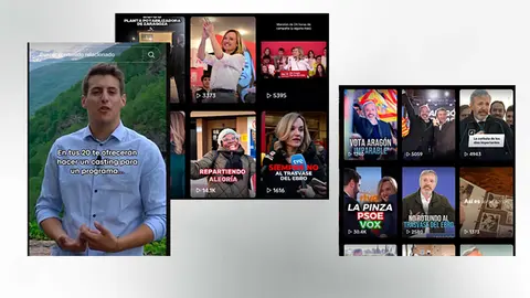 Contenido de tiktok de algunos candidatos.