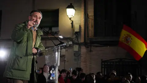 Abascal durante un mitin en Utebo. Foto: Lorena Torrijo