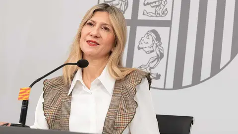 Mar Vaquero, este mi&eacute;rcoles, en Consejo de Gobierno. Foto: DGA/ Fabi&aacute;n Sim&oacute;n