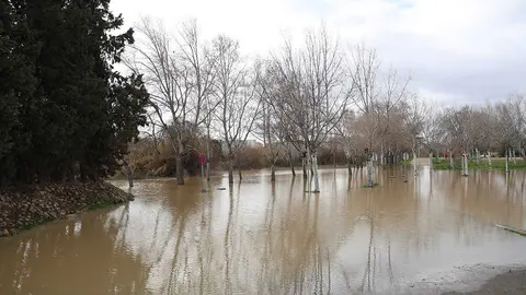 Im&aacute;genes de la crecida en el mes de febrero | Foto: Arag&oacute;n Press