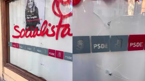 El PSOE de Tarazona ha compartido im&aacute;genes de los da&ntilde;os causados en su sede