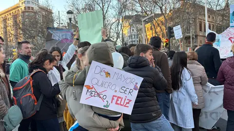 huelga m&eacute;dicos manifestaci&oacute;n