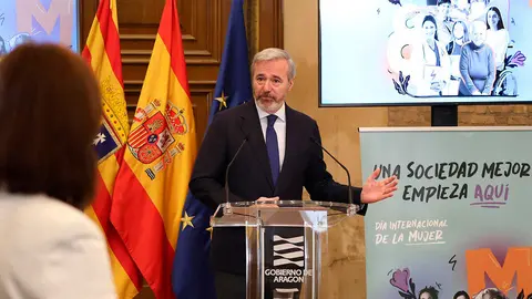 Jorge Azc&oacute;n ha cerrado el acto institucional de la DGA por el D&iacute;a Internacional de la Mujer | Foto: Pilar &Aacute;lvarez