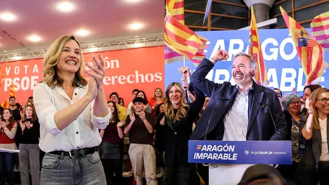 Jorge Azc&oacute;n y Pilar Alegr&iacute;a han compartido sus sensaciones tras la elecciones en Castilla y le&oacute;n | Fotos: Pilar &Aacute;lvarez