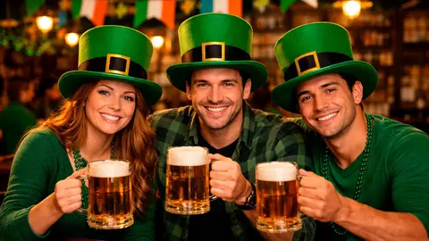 El D&iacute;a de San Patricio es una de las festividades m&aacute;s populares del mundo. Imagen generada por IA