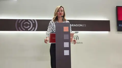 La portavoz Pilar Alegr&iacute;a ha calificado como "parip&eacute;" la reuni&oacute;n entre PP y Vox | Foto: Arag&oacute;n Press
