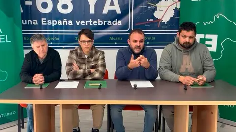 Teruel Existe este martes en rueda de prensa. Foto: Teruel Existe