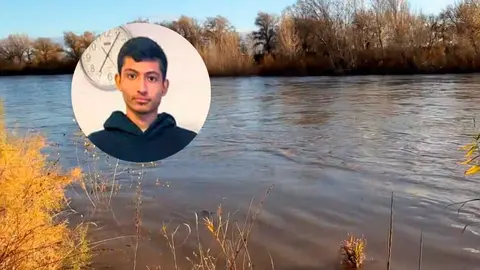 El cad&aacute;ver hallado en el r&iacute;o G&aacute;llego este martes en Zaragoza corresponde a Ares Miguel Tiziano, el joven de 20 a&ntilde;os desaparecido el pasado mes de noviembre. Foto: Arag&oacute;n Press
