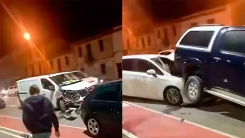 El accidente en Zaragoza tuvo lugar la noche del pasado martes en la avenida Catalu&ntilde;a, entre La Jota y Santa Isabel. Foto: LA JOTA ES EL BARRIO (Salvador Lagares Gonzalez)