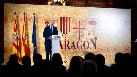 Jorge Azc&oacute;n este martes durante el D&iacute;a de Arag&oacute;n en Teruel. Foto: DGA/ Fabi&aacute;n Sim&oacute;n