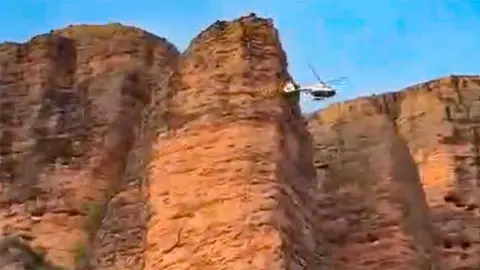 El Greim de la Guardia Civil de Huesca rescat&oacute; a un monta&ntilde;ero de 71 a&ntilde;os este lunes en los Mallos de Riglos.