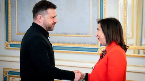 Zelenski y Robles este mi&eacute;rcoles en Kiev. Foto: Presidencia de Ucrania