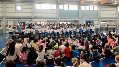 Imagen de archivo de un concierto en el CEIP Ferrer y Racaj, de Ejea de los Caballeros | Foto: DGA