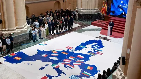 Conmemoraci&oacute;n de la adhesi&oacute;n a la Uni&oacute;n Europea por parte del Gobierno de Arag&oacute;n. Foto: DGA/ Fabi&aacute;n Sim&oacute;n