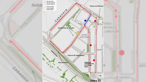 obras-la-cartuja-baja-zaragoza-desv&iacute;o-bus-urbano-platanos
