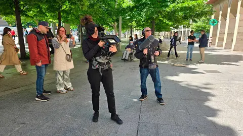 Rodaje-del-documental-'Pasi&oacute;n-por-Goya'-en-la-capital-aragonesa