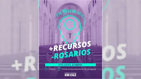 concentracion-8m-movimiento-feminista-parroquias-seguras-zaragoza