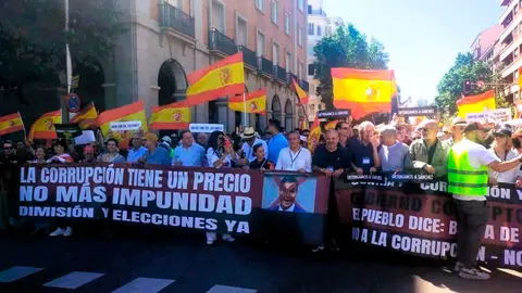 Pancarta principal de la manifestaci&oacute;n. Foto: Servimedia