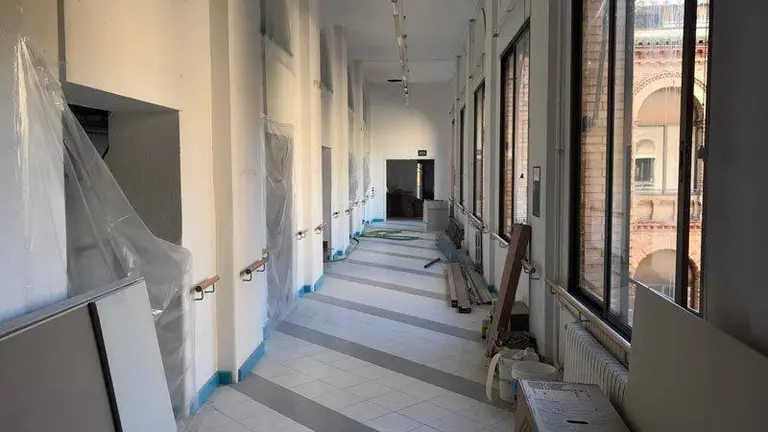 Imagen de archivo de obras en la Casa de Amparo