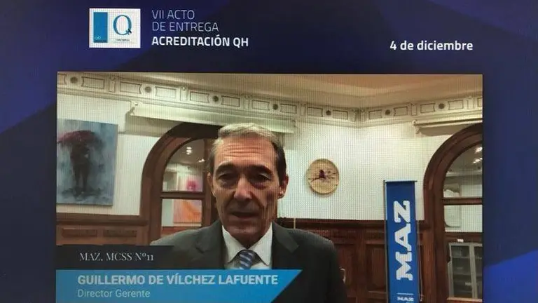 El Comit&eacute; Auditor de la Acreditaci&oacute;n QH ha vuelto a premiar a Mutua MAZ, otorg&aacute;ndole el nivel QH**. En la imagen el director gerente de Mutua MAZ, Guillermo de V&iacute;lchez.


