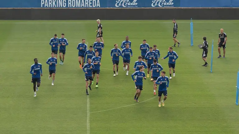 Entrenamiento en La Romareda