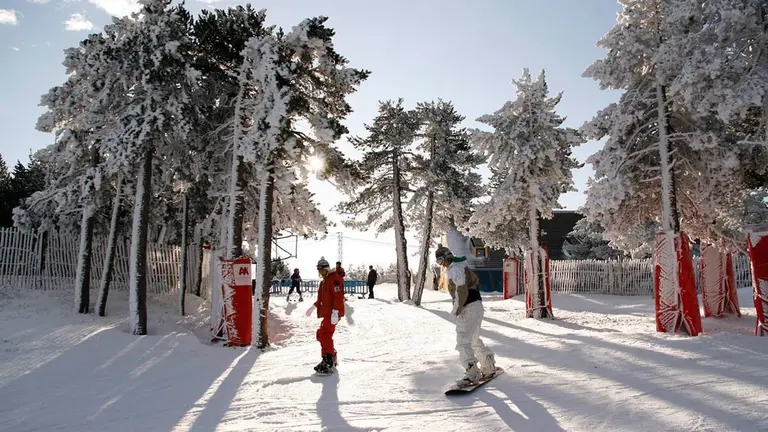 Esquiadores en la nieve