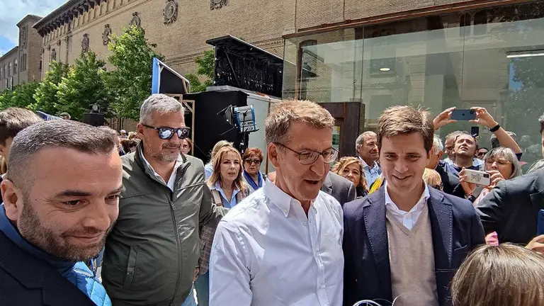 Feij&oacute;o, que ya estuvo en Zaragoza hace tres semanas, es el protagonista del PP para el primer domingo de campa&ntilde;a