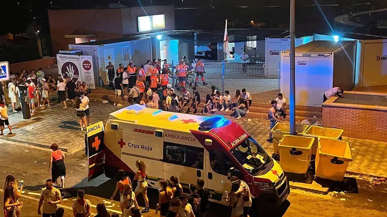 Puesto de Cruz Roja en Teruel