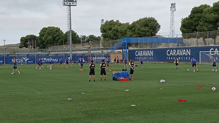 Entrenamiento del Real Zaragoza en la Ciudad Deportiva