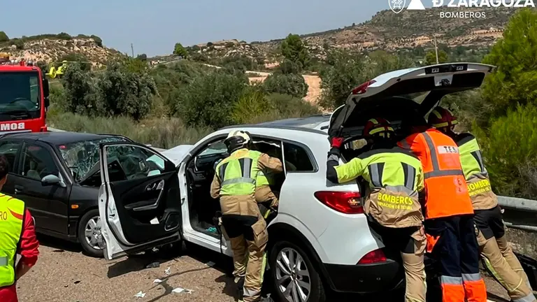 El accidente de tr&aacute;fico ha ocurrido en la A-1412 en el municipio turolense de Mazale&oacute;n