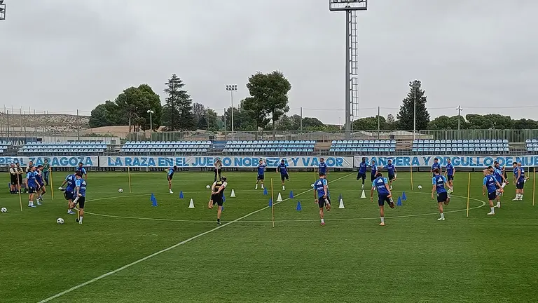 Entrenamiento del Real Zaragoza en la Ciudad Deportiva