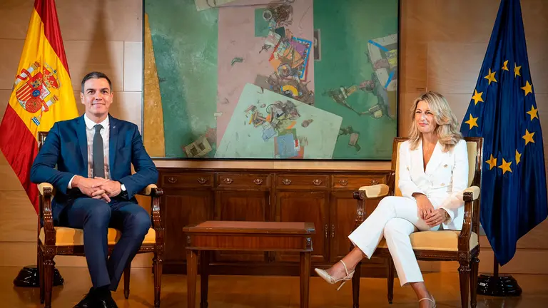 Pedro S&aacute;nchez y Yolanda D&iacute;az 