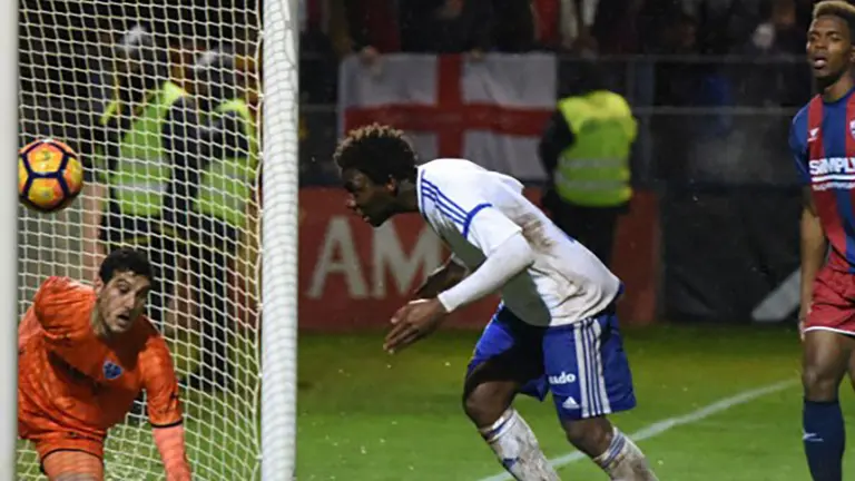 Jean Marie Dongou se erige, con tres goles, como inesperado pichichi de los partidos entre el Real Zaragoza y la Sociedad Deportiva Huesca

