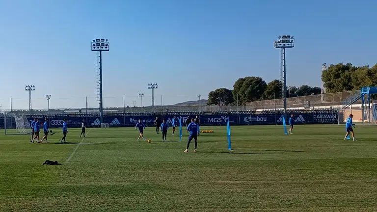 Entrenamiento del Real Zaragoza en la Ciudad Deportiva