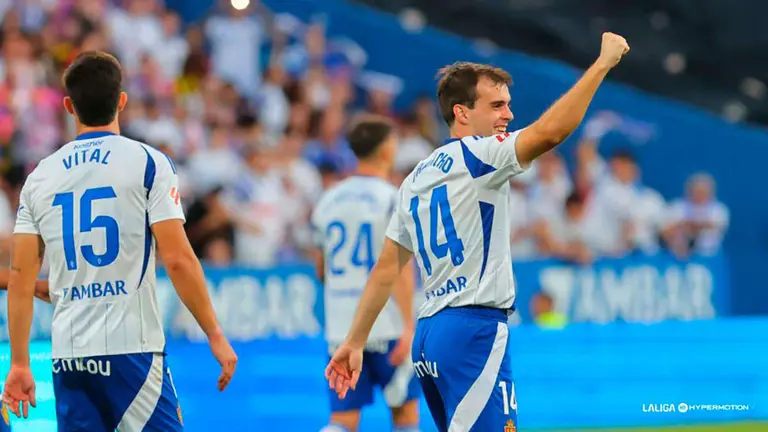 El Real Zaragoza vuelve este s&aacute;bado a La Roamreda y el Huesca visita C&oacute;rdoba el lunes. Foto: LaLiga