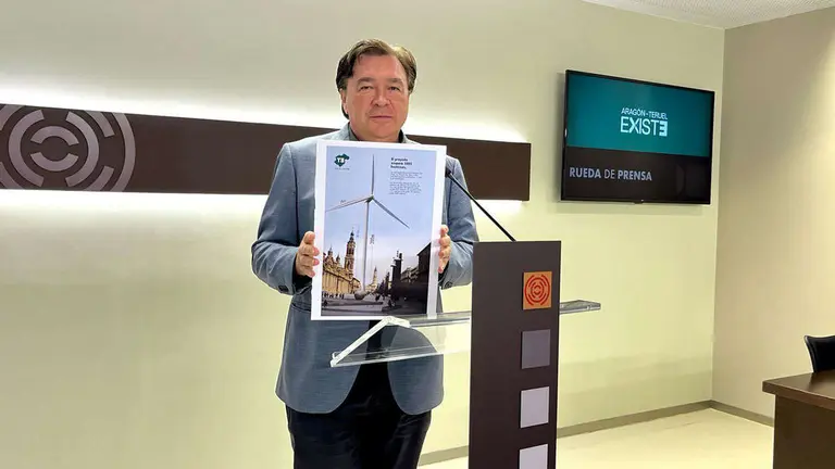 Tom&aacute;s Guitarte, este mi&eacute;rcoles en sala de prensa. Foto: Teruel Existe