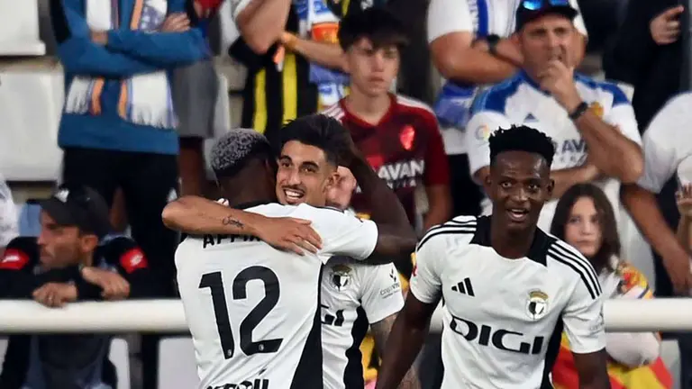 El Burgos volvi&oacute; a asestar un zarpazo definitivo al Real Zaragoza en el &uacute;ltimo minuto. Foto: LaLiga