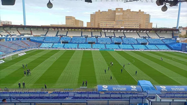 Todo listo en La Romareda para el Real Zaragoza - Almer&iacute;a