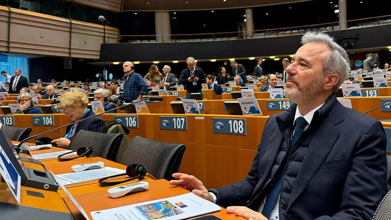Jorge Azc&oacute;n en el Parlamento Europeo. Foto: DGA