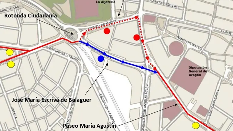 bus-obras-paseo-maria-agustin-zaragoza-desv&iacute;os